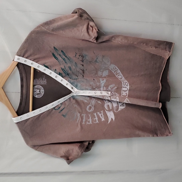 Affliction American Customs Turkey Henley T-Shirt NWT - Picture 2 of 9